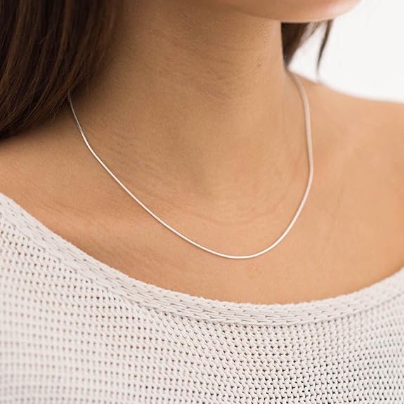 1,9mm Collana Catena Serpente Collier Di 925 Argento Rodiato 80cm - Foto 3