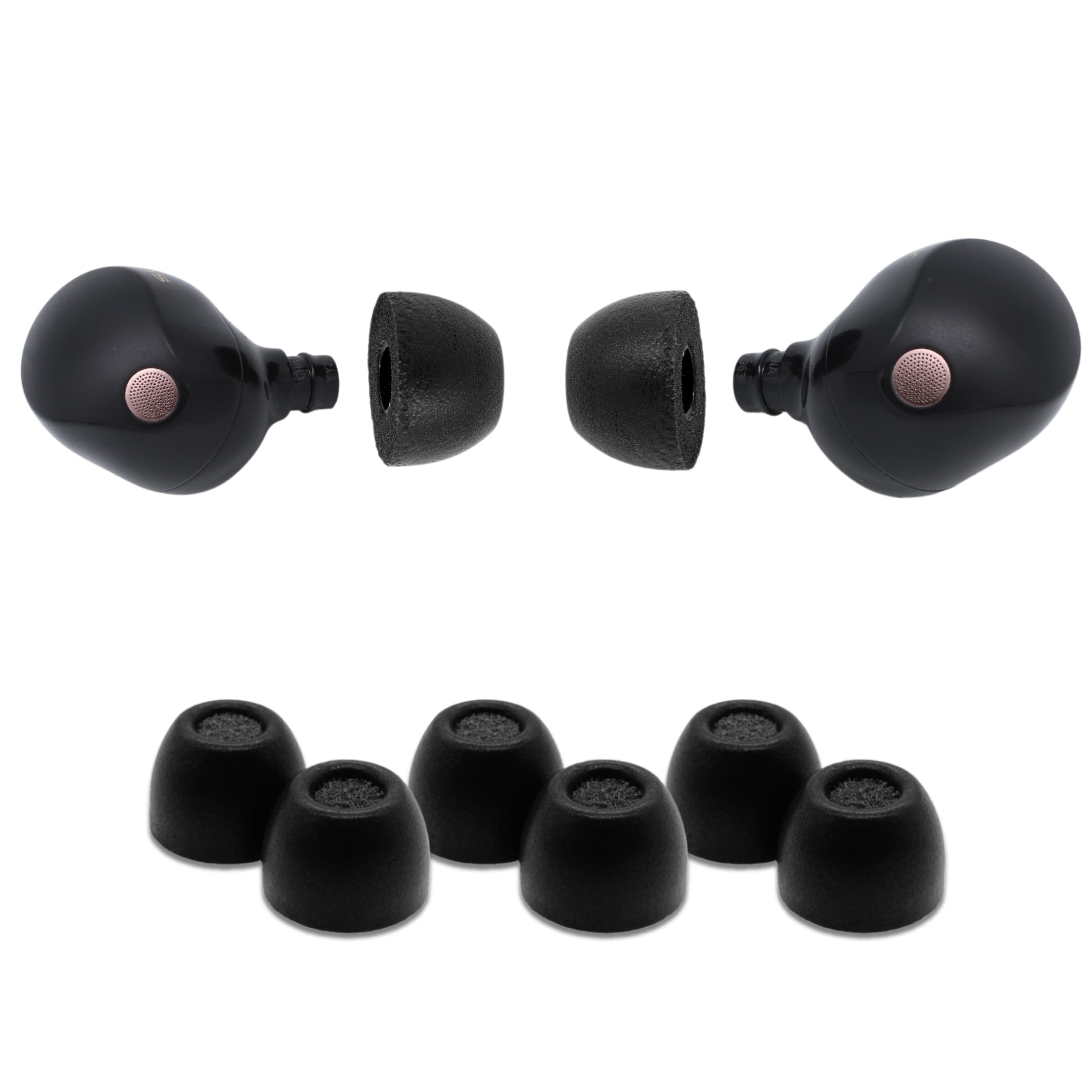 COMPLY Lot de 3 Paires de Bouchons d'oreille en Mousse de qualité supérieure compatibles avec Sony True Wireless XM5, XM4, Linkbuds S & C700N, Taille M, Nouvelle Version 2025 avec Outil de Nettoyage,