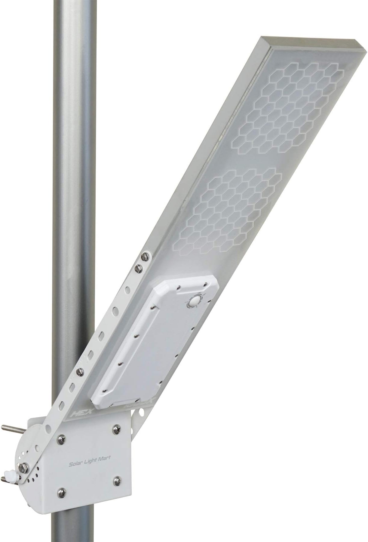 Solar Street Light HEX 1600X, Lamp Post Streetlight/Solar Ambience Outdoor Light (Warm White LED), 3-Level Power Setting, Lithium Battery, Fits Max Pole Diameter 3.0"