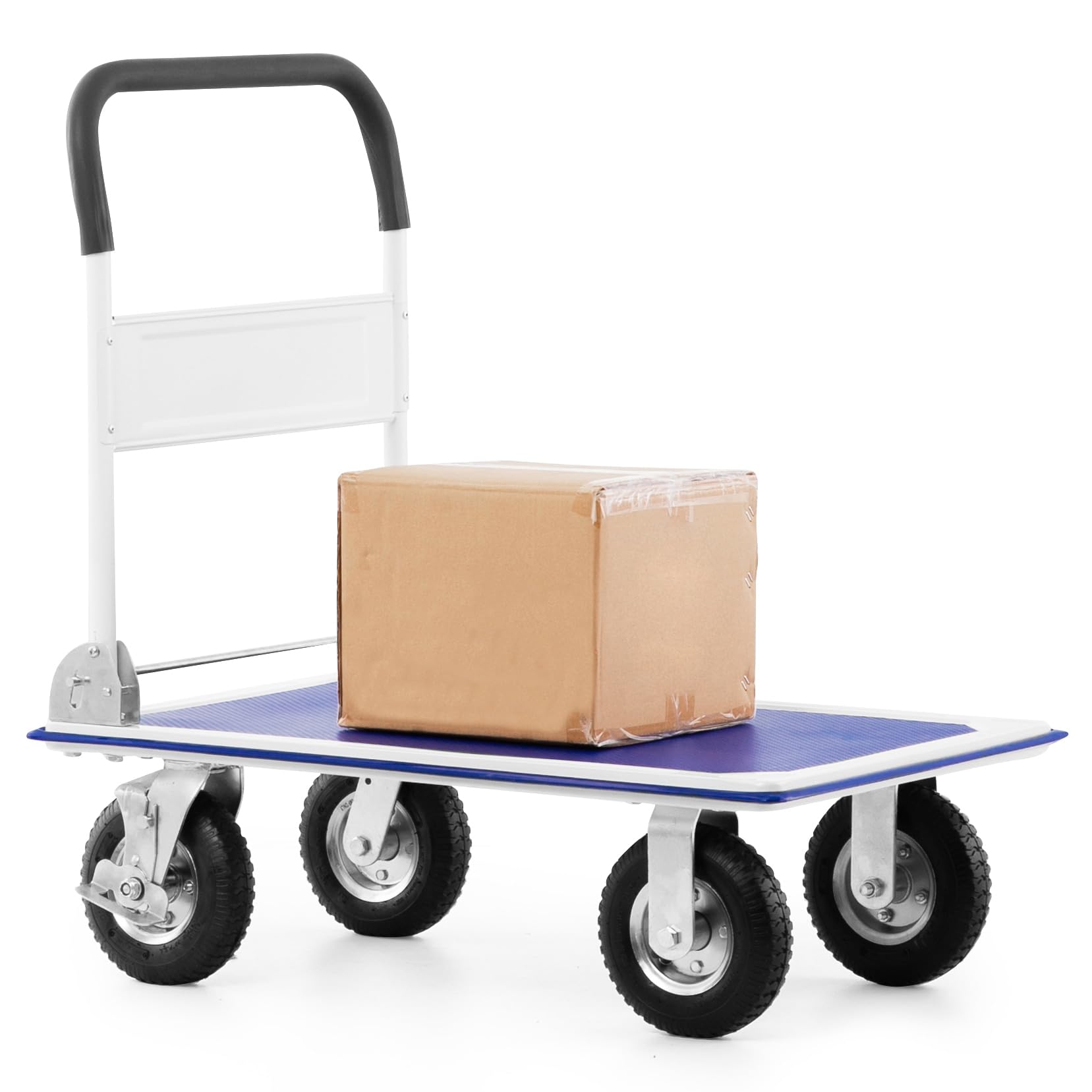Pallit CARRY-R Carrello a Piattaforma Pieghevole - Portata 300 kg, Ruote Pneumatiche, Piano 880x580 mm, Carrello per Trasporto con Pianale Antiscivolo