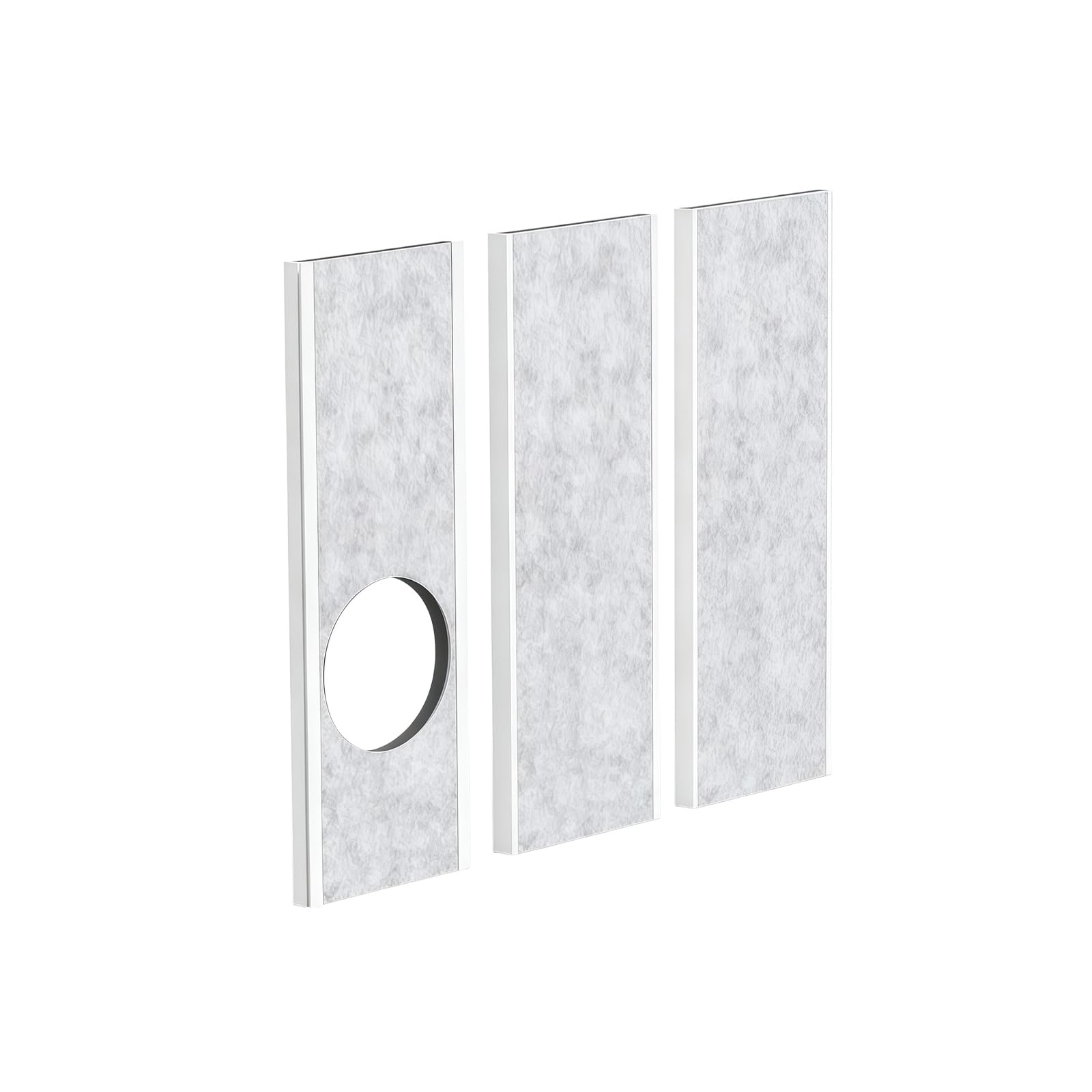kwoifioy Weatherproof Window Vent Set Thermal Insulated Vent Cover for Portable Air Conditioners Easy Installation Window Insulation Spume Panel