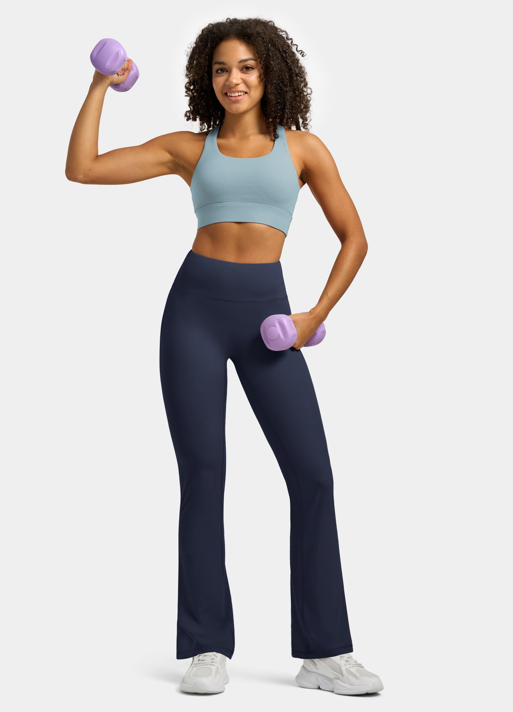 Willit Butterflux - Pantalones de yoga para mujer, leggings de entrenamiento acampanados para mujer, control de abdomen, cintura alta, leggings de yoga acampanados, 29 pulgadas, 31 pulgadas, 33