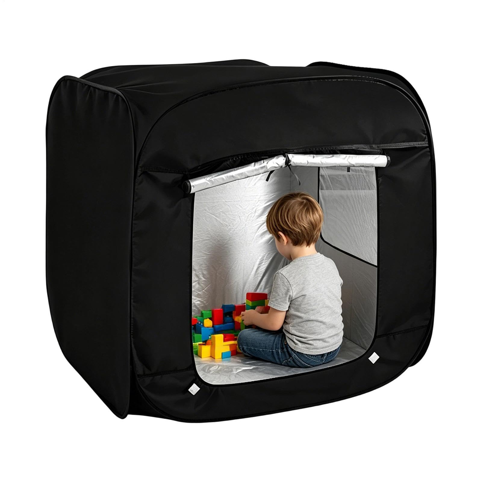 Kinder Pop-up Sensorik Wasserfestes Versteck mit | Großes Blackout Autismus- Geeignet für Kinder und Zimmer, Zuhause Hinterhof Camping Outdoor Reisen und Lesen Lernen
