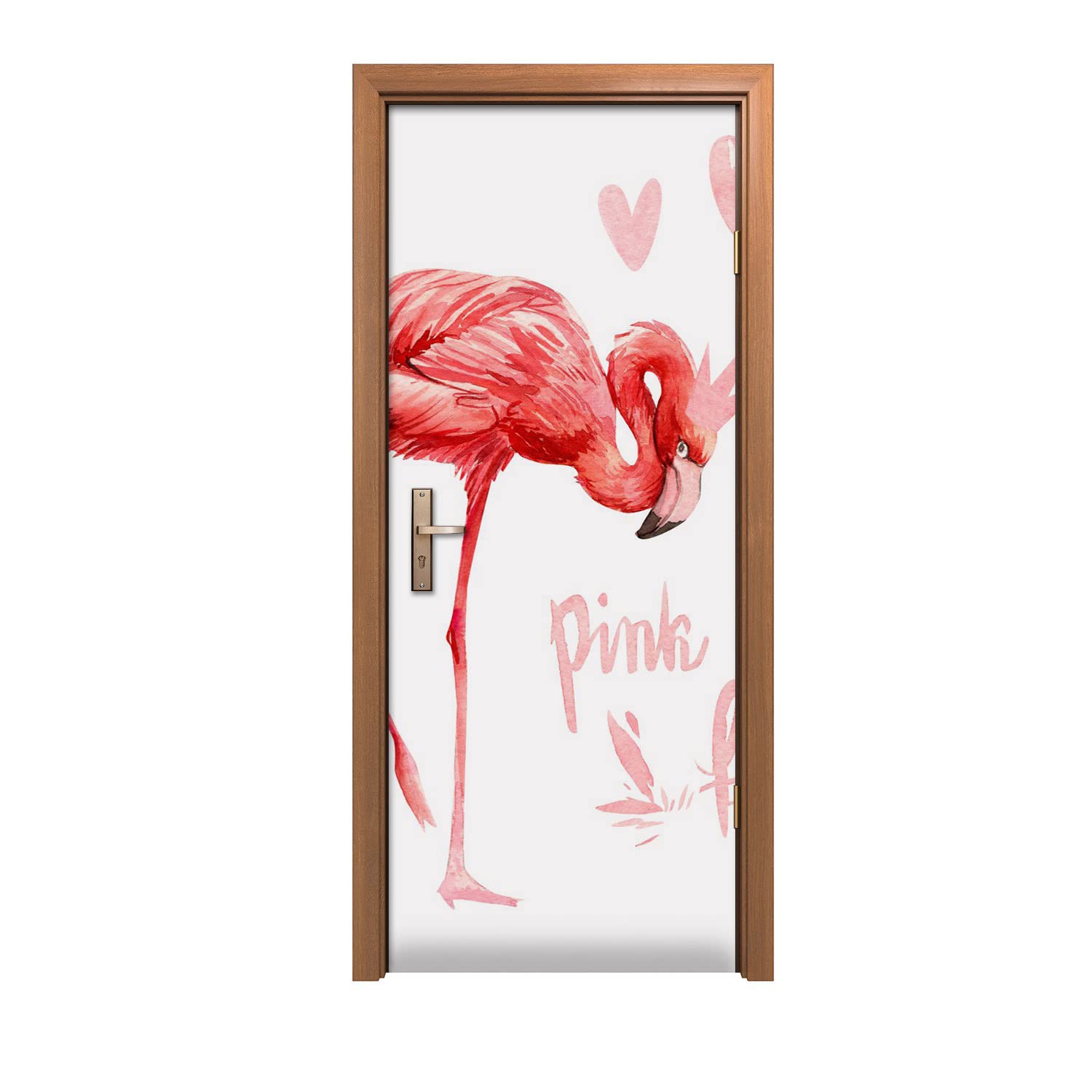 Autocollant de porte oiseau enflammé Coloray 80x200cm pour décoration murale