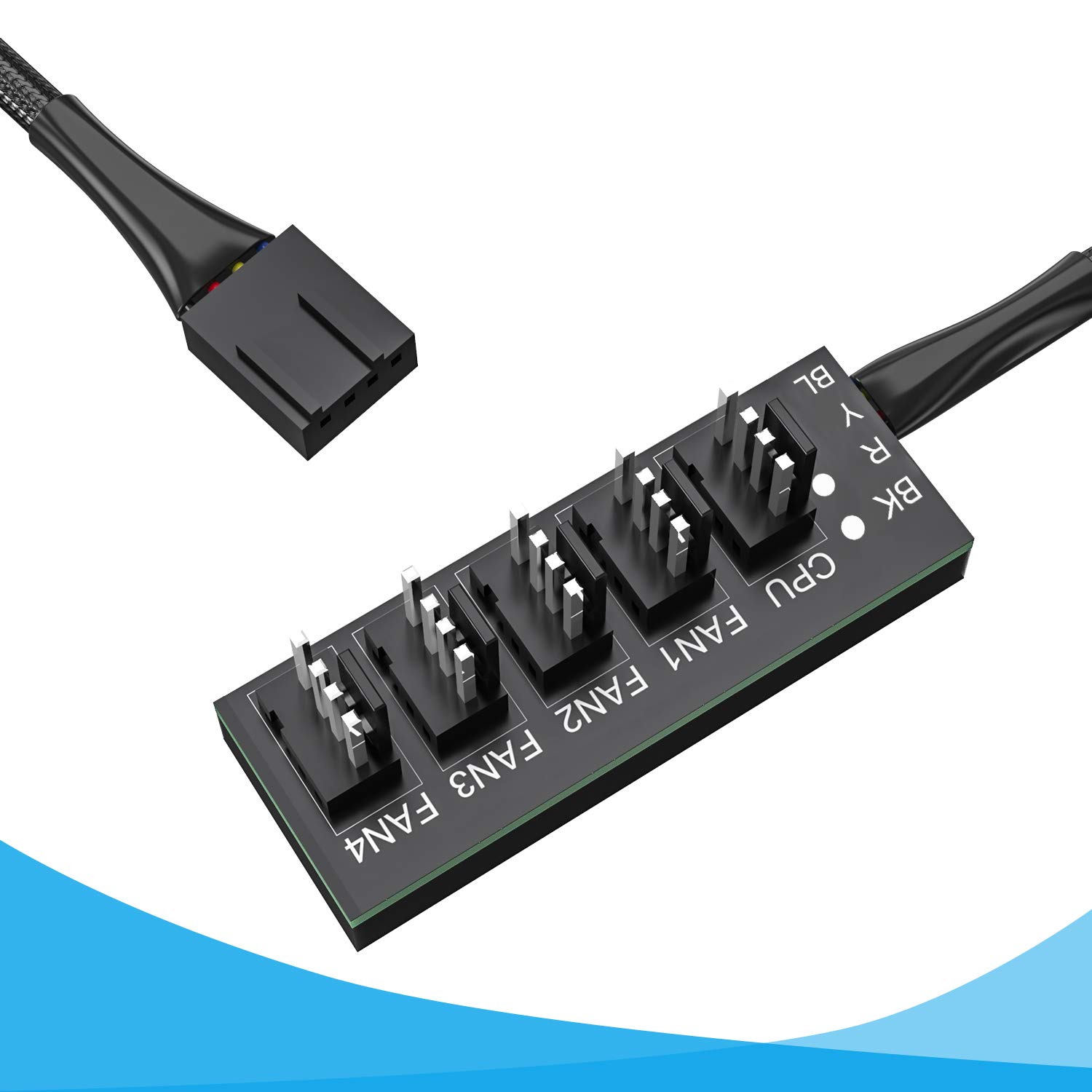Amazon | ファンケーブル 分岐 PWM 1-5分岐 3ピンと4ピンのファン対応