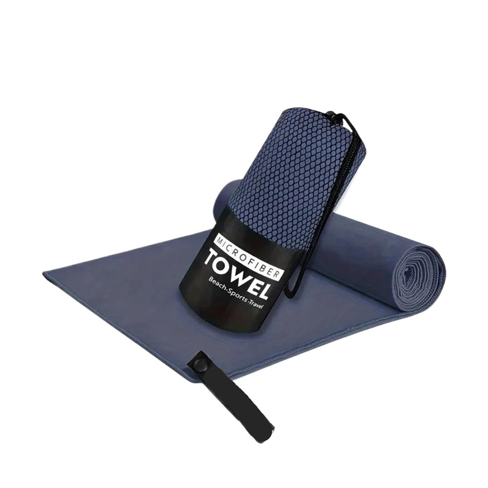 CHTKAGV Compact Quick Dry Microfiber Travel Towel for Beach, Gym, Pool, Bath, Yoga, and Camping(Navy blue,80x130cm)