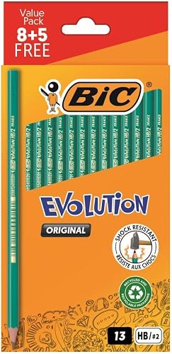 BIC Evolution HB 650 8 Pencil with 5 Free in Blister Pack