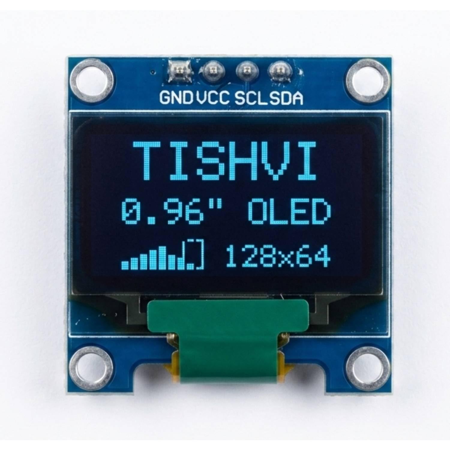 0.96" I2C OLED Display Module 128x64 Resolution (Blue Color) - 4-Pin SSD1306 Driver, Self-Emissive High Contrast Screen Compatible with Arduino, ESP32, Raspberry Pi & DIY Electronics Projects-image-11