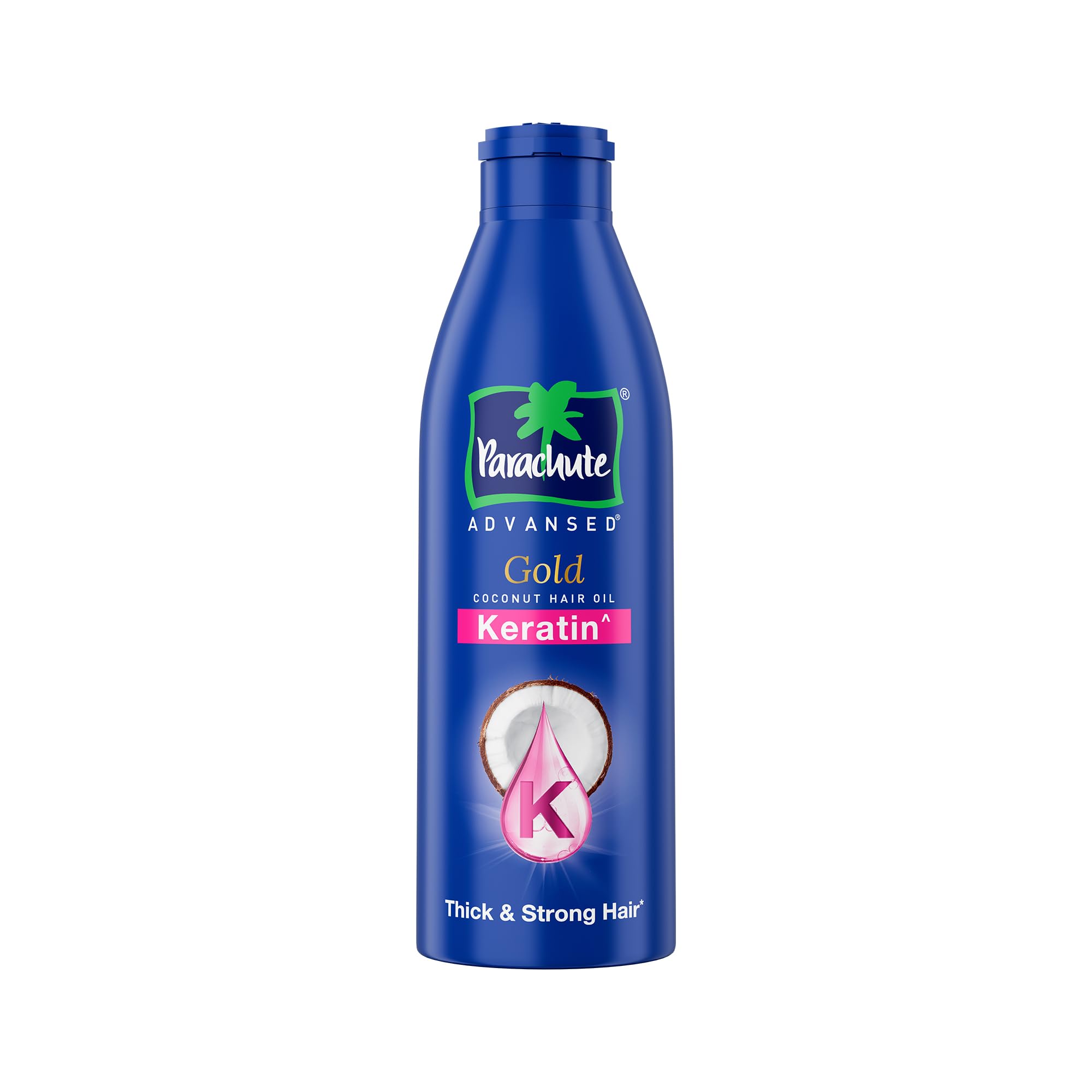Parachute Advansed Gold Keratin Coconut Hair Oil | Thick & Smooth Hair| No Paraben or Silicone | 300ml