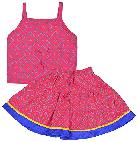 Image of DIAMO Girls' Cotton Lehenga Choli