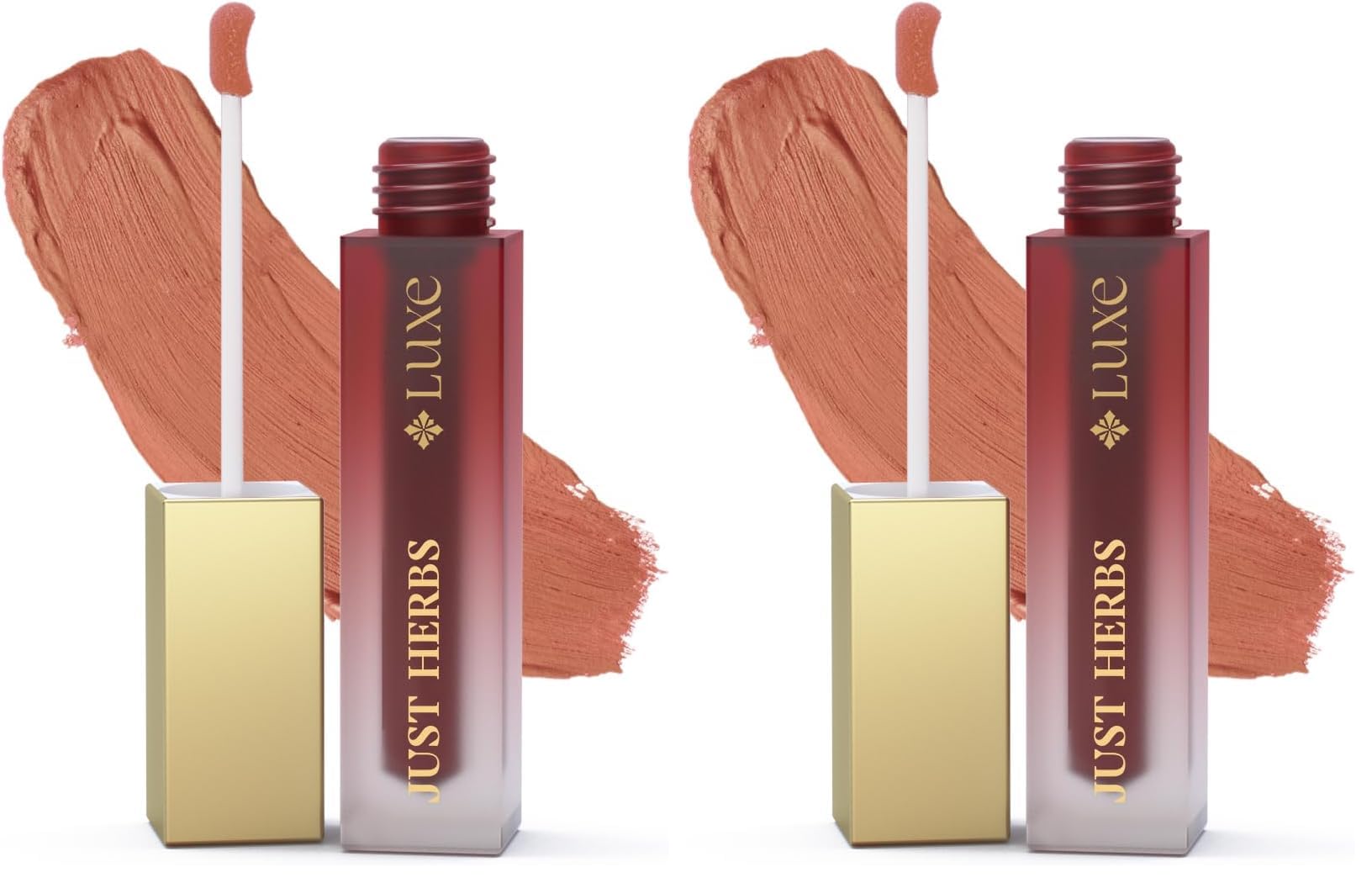 Just Herbs Luxe Dream Muse Mousse Liquid Lipstick | Luxury Makeup | Velvet Matte | Long Lasting & Transferproof Formula | Ayurvedic Lipstick – 3.5 ml (04 AMBER HONEY) (Pack of 2)-image-19