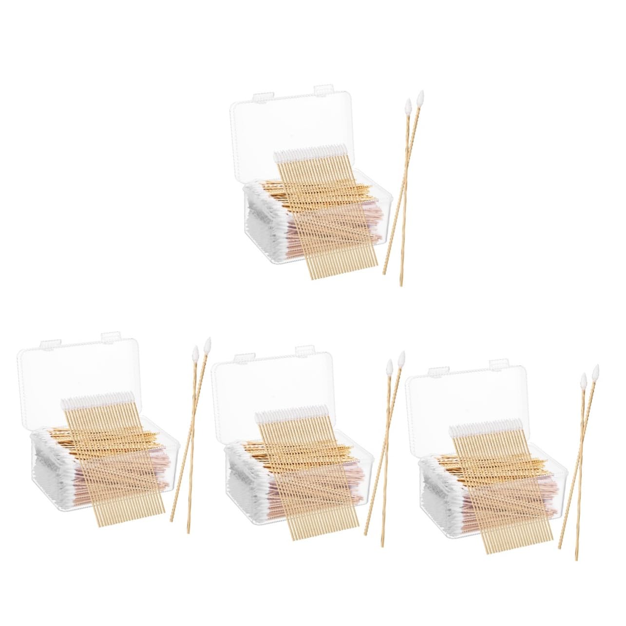 CALLARON Hisopos De Maquillaje Para Ojos Palitos Puntiagudos Hisopos Desmaquillantes Sin Perfume Para Limpieza De Oídos Aplicadores Hisopos De Maquillaje 500 piezas*4