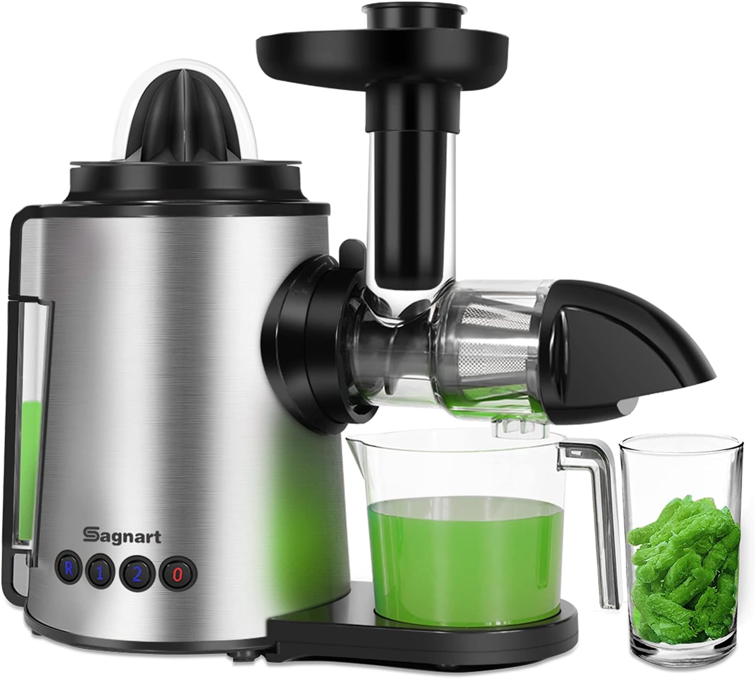 Sagnart Masticating Juicer,Slow Juicer Extractor, Cold Press Juicer,Reverse Function