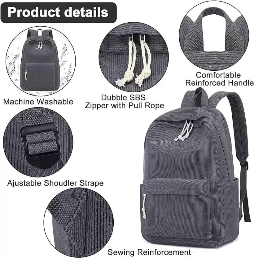 Satic Medium 25 L Backpack School College Travel Backpack For Women's/Girls (Grey) | 06WBG 1
