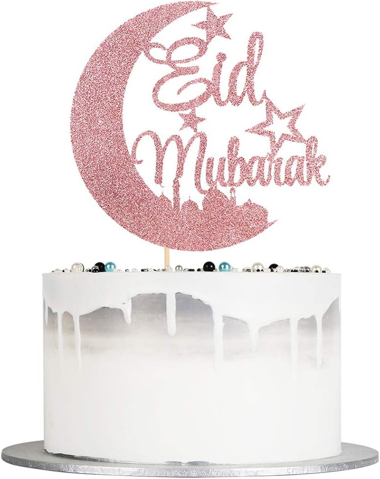 Auteby Eid Mubarak Cake Topper Ramadan Decors, Muslim