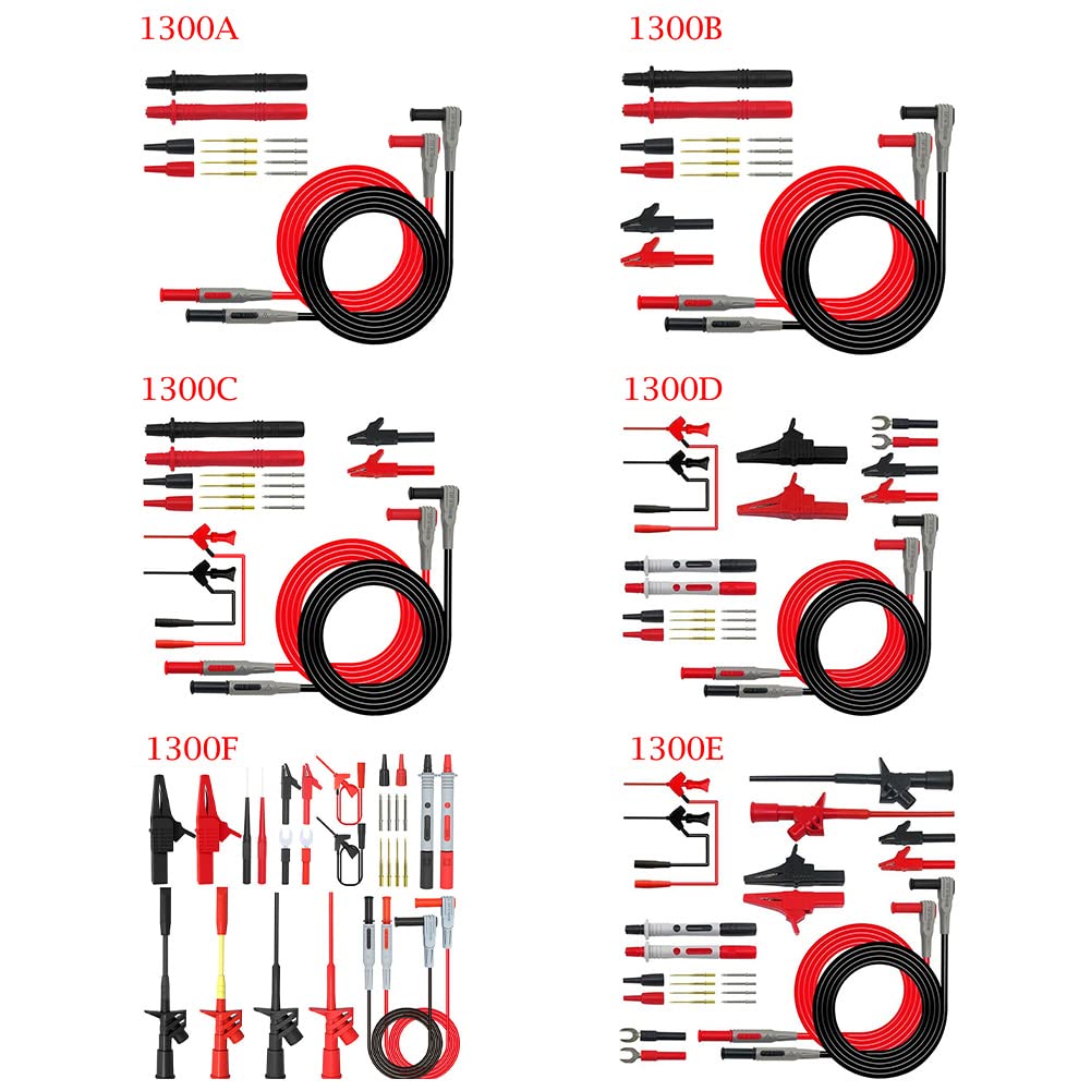 Set Puntali Per Multimetro Akozon 24 Pezzi - Spine Banana, Clip A Coccodrillo, Aghi, Per Test Elettrici