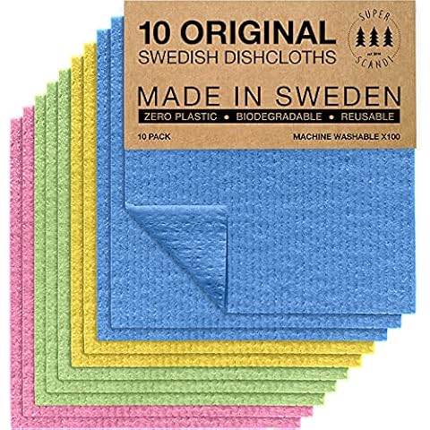 SUPERSCANDI Schweden-Geschirrtücher 10 Stück umweltfreundlich wiederverwendbar nachhaltig Cover
