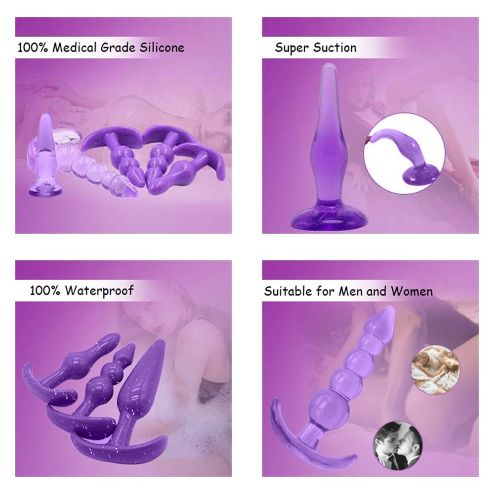 BAFE-6 Jouets en Silicone Violet Sont Amusants Et Beaux Pour Les Débutants Ḁṉ&ḁl ṕlṳ&g ḁṉ&ḁlḙ fḙm-mḙ ṕrôṧ&ṱḁṱḙ ḏḙḇṳ&ṱḁṉṱ ḣômmḙ vḯḇrḁṉṱ ṕl&ṳgṧ ḁṉ&ḁlṧ ṱṳṉ&ṉḙl gḁyṧ xl lḙ q-ṳ-ḙṳ ṧḯlḯ-ḉôṉ