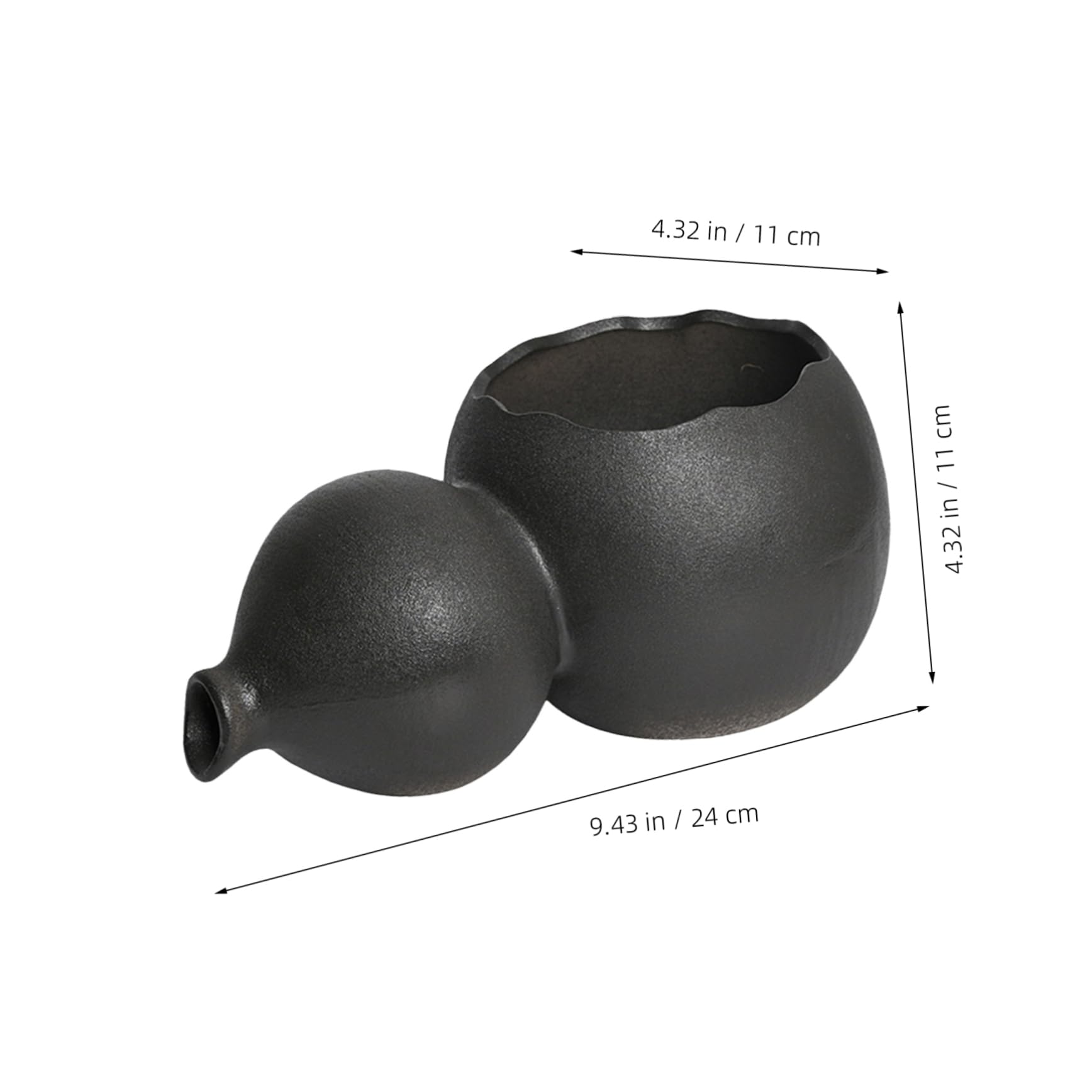 HEMOTON Ceramic Tabletop Water Fountain Decorative Waterfall Jar for Use Circulating Water Feature Hydroponic Vase for Fish Tank Garden Decor