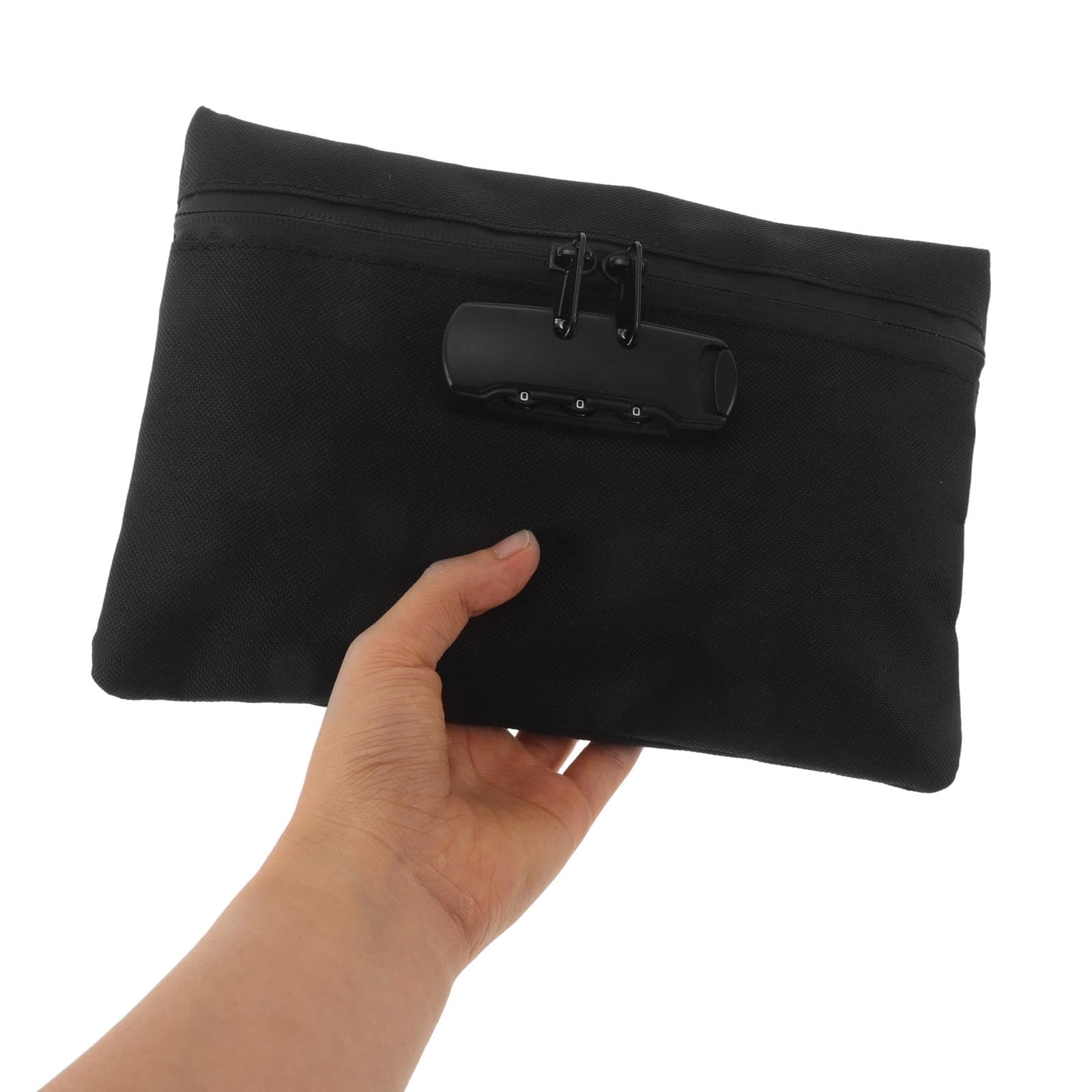 UKCOCO 2 pezzi Borsa da notaio con lucchetto, tasche porta contanti,
