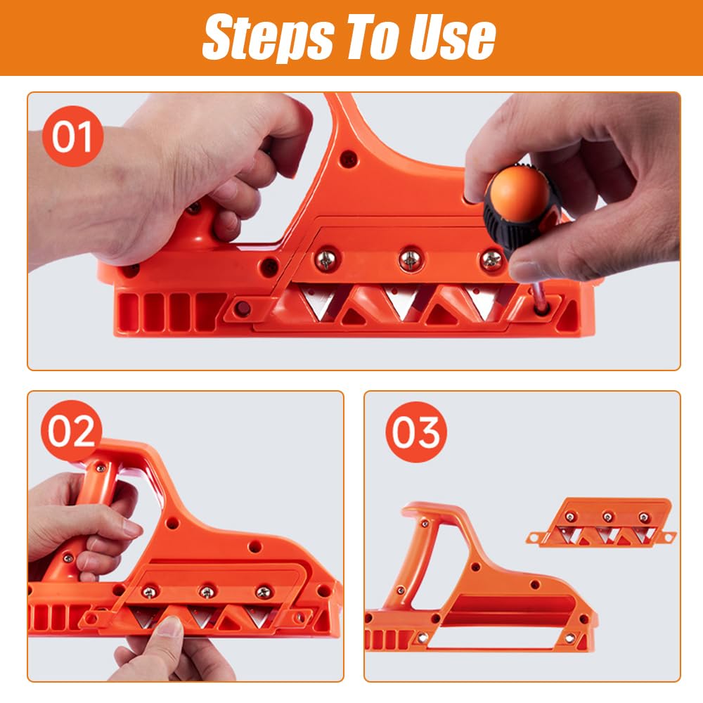 Rabot à Main Ergonomique Pour Le Travail Du Bois, Outil De Chanfreinage Et D'ébavurage Pour Des Bords Lisses Avec Une Poignée Confortable, Idéal Pour PVC, ABS, Mélamine Et Placage Sale - Mobile