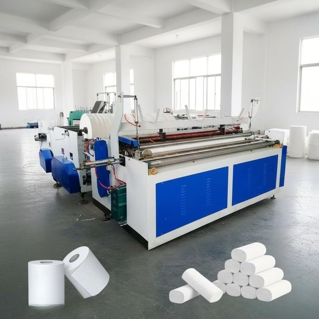 Toilet Paper Production Line System Automatic and Semi Automatic Tissue Manufacturing Machine with High Efficiency Embossing Rewinding and Cutting Functions for Industrial Applications Customizable