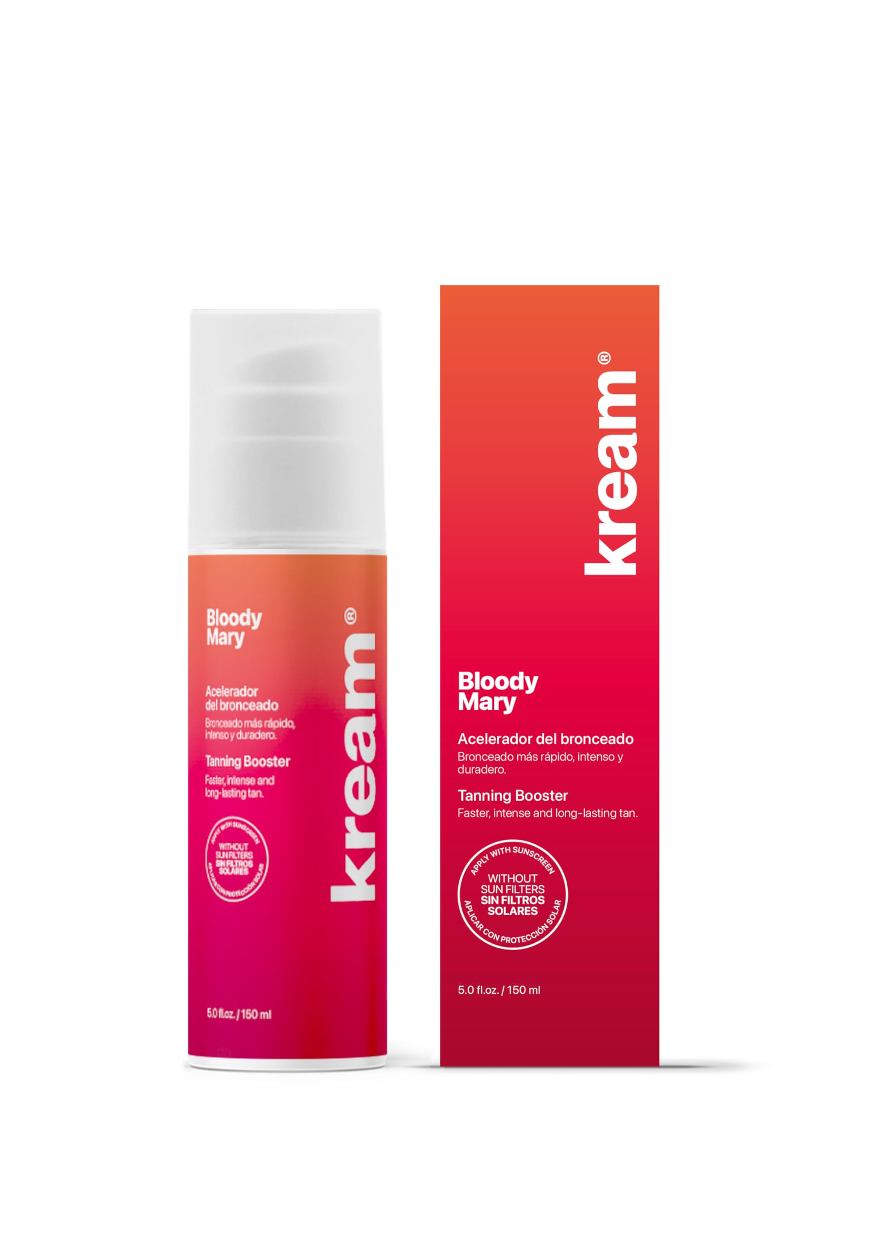 KREAM Crema Aceleradora del Bronceado - Hidratación Profunda e Intensificador Bronceado Corporal, 150 ml