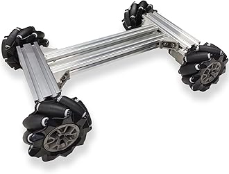 Professional Smart 4WD Metal Robot Car Chassis Kit with 97mm Mecanum Wheels, DIY RC Robotic Moving Platform,for AGV, School Eduactional Science Kits, Remote Control Robotic STEAM Model Experiment