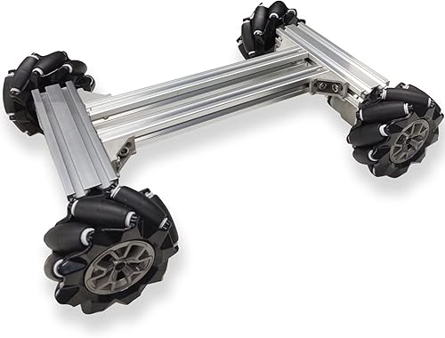 Kit profesional de chasis de coche robot de metal inteligente 4WD con ruedas mecanum de 3.819 in, plataforma móvil robótica RC DIY, para AGV, kits