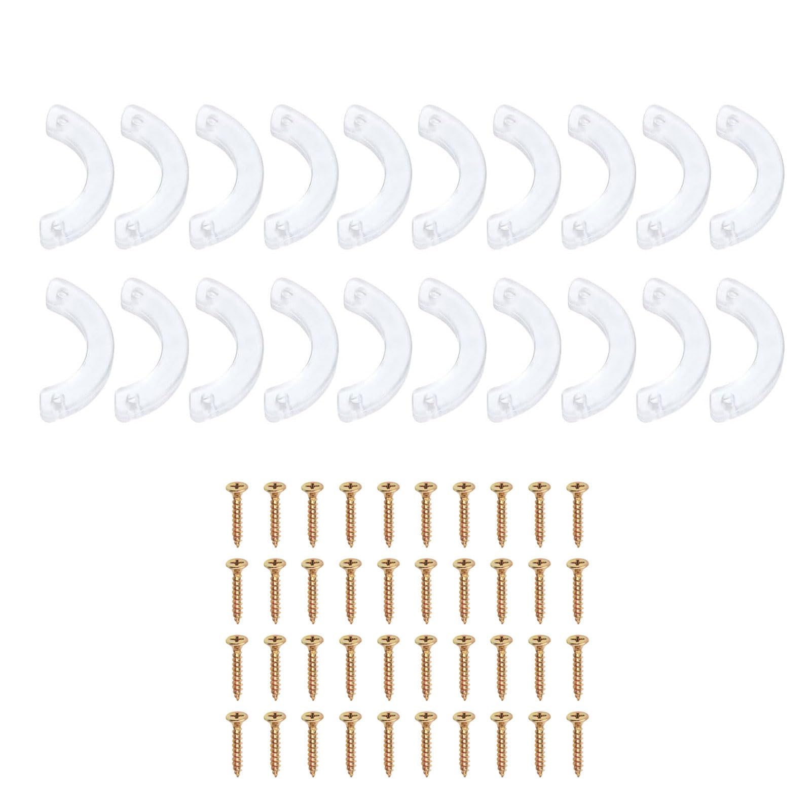 Nucelit 20Pcs 20 / 40Pcs Pvc Drawer Wedges Solution Practical Furniture Drawer Stops & Organization Stop