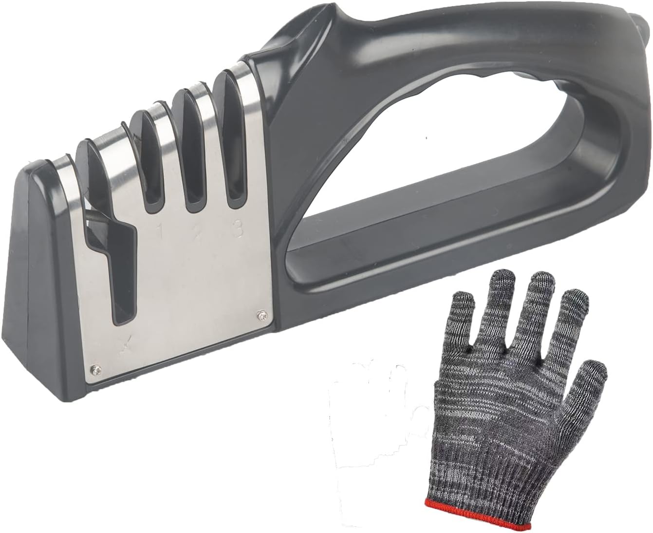 Amazon.com: Good Cook 2-Stage Knife Sharpener, black, 6.75 x 3.50 x 2. ...