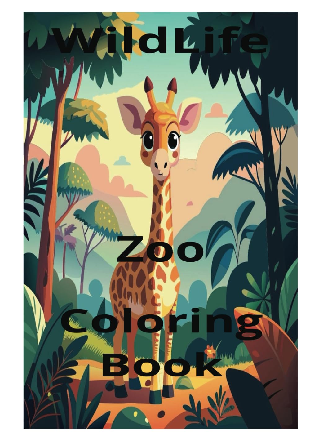 Livre de coloriage animaux du zoo sauvage cahier dessin faune sauvage