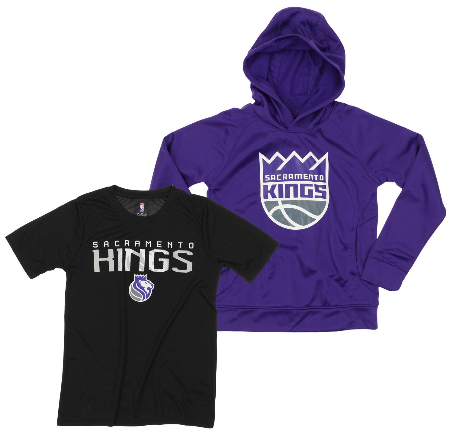 Outerstuff NBA Youth Boys (8-20) Team Hoodie and Tee Combo Set, Sacramento Kings, X-Large (20)