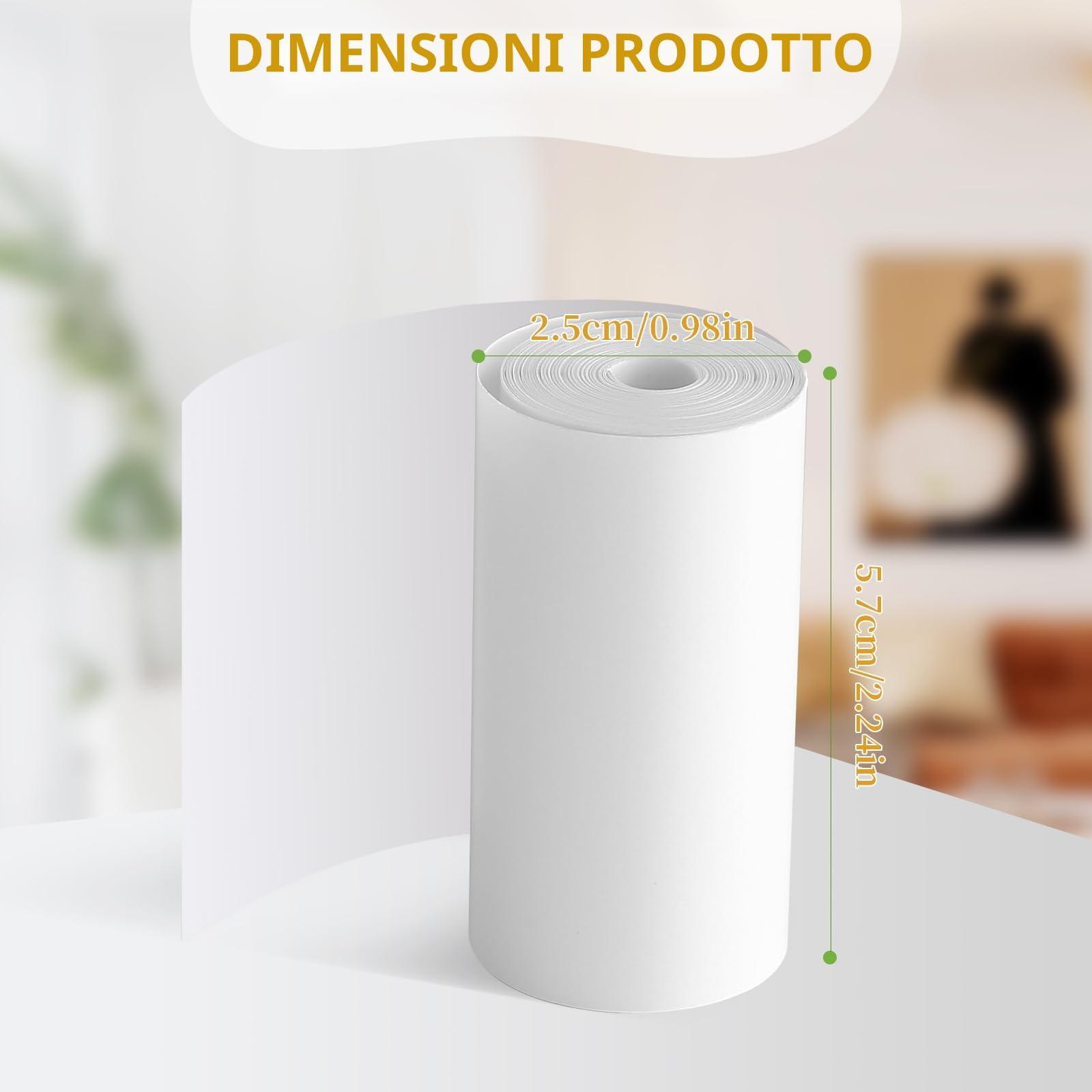 Carta termica per bambini macchine fotografiche istantanee 10 rotoli, zero inchiostro