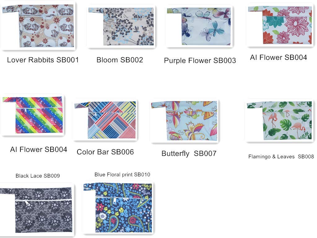 MUMBABY 32 piezas serie completa Set 1pc Mini Wet Bag+5@7inch +5@8inch+8@10inch+5@12inch+5@14inch +3@16inch carbon Bamboo Mama Cloth/Menstrual Pads/Reusable sanitarios Pads