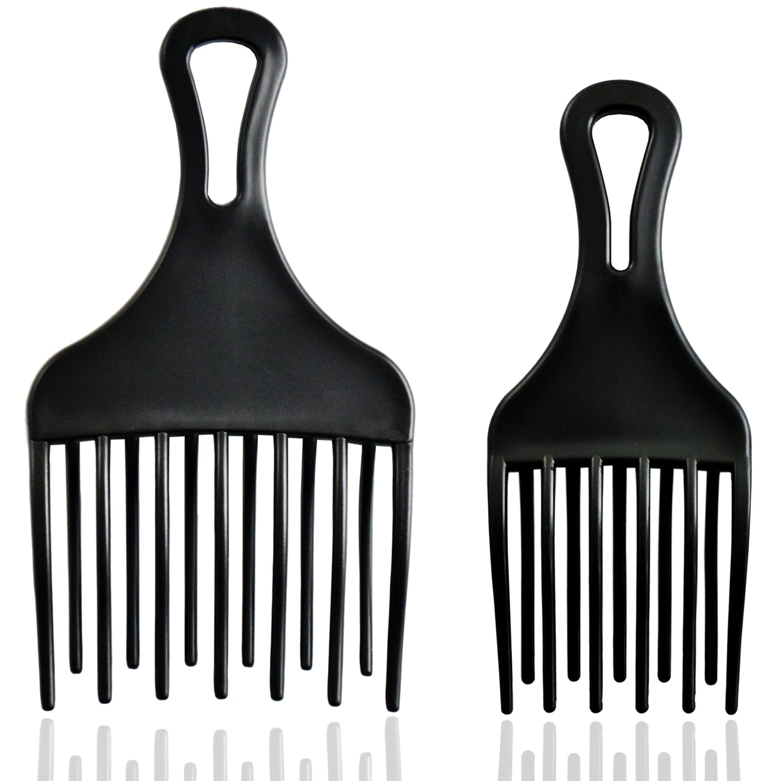 2 peines afro grandes y pequeños de doble puño – desenredar peluca trenzada, peine de levantamiento de pelo, herramienta de peinado para hombres y mujeres.