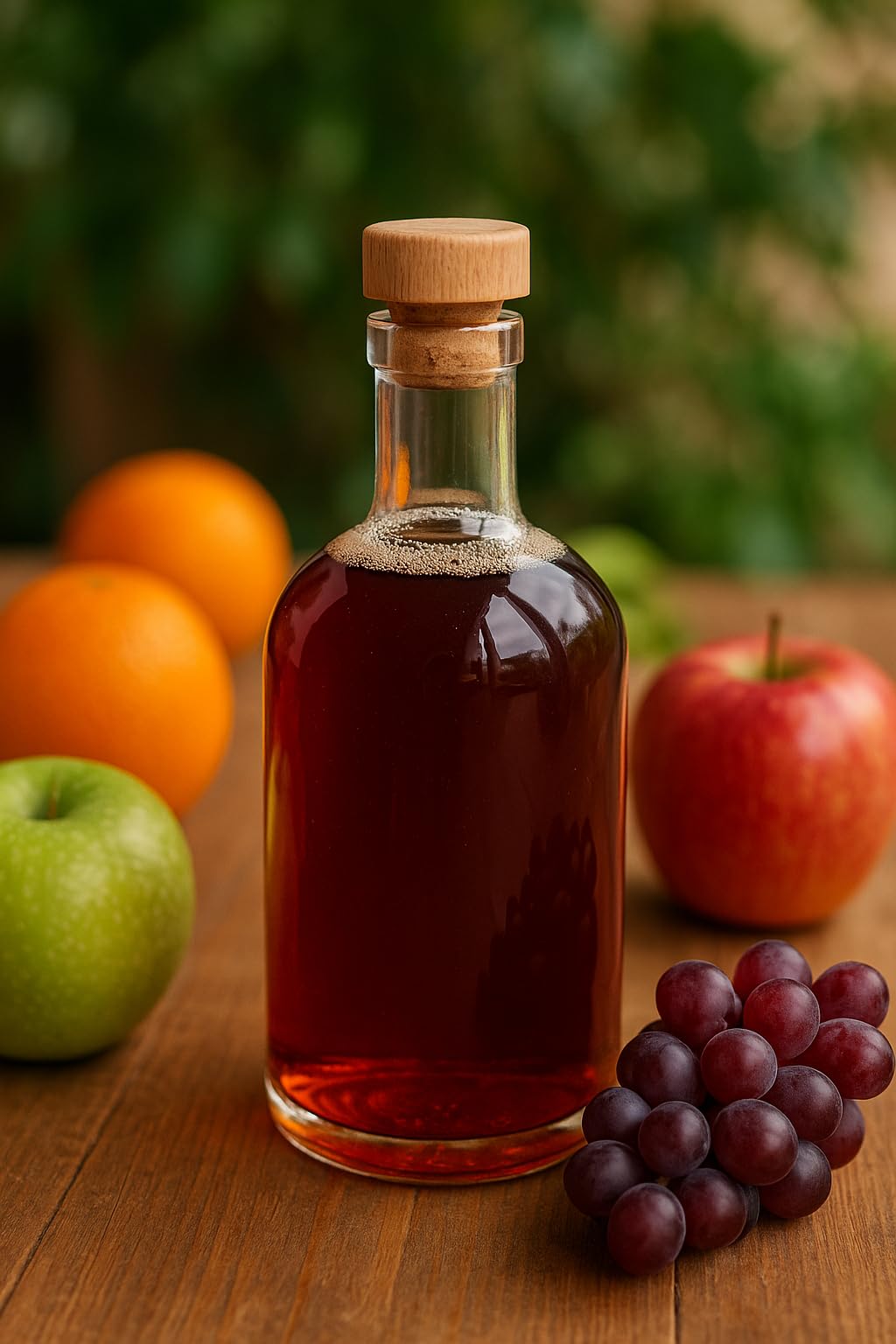 750ml Decanter Glass Bottle with Stopper for Whisky, Sloe Gin, Vodka, Drinks, Alcohol. with Microgram Cork Top and Wooden Lid