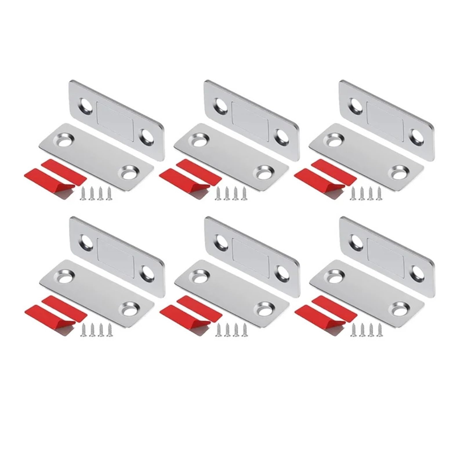 Ppqiru Silver 10Pcs Door Catch Ultra-Thin Cabinet Catches For Cupboards