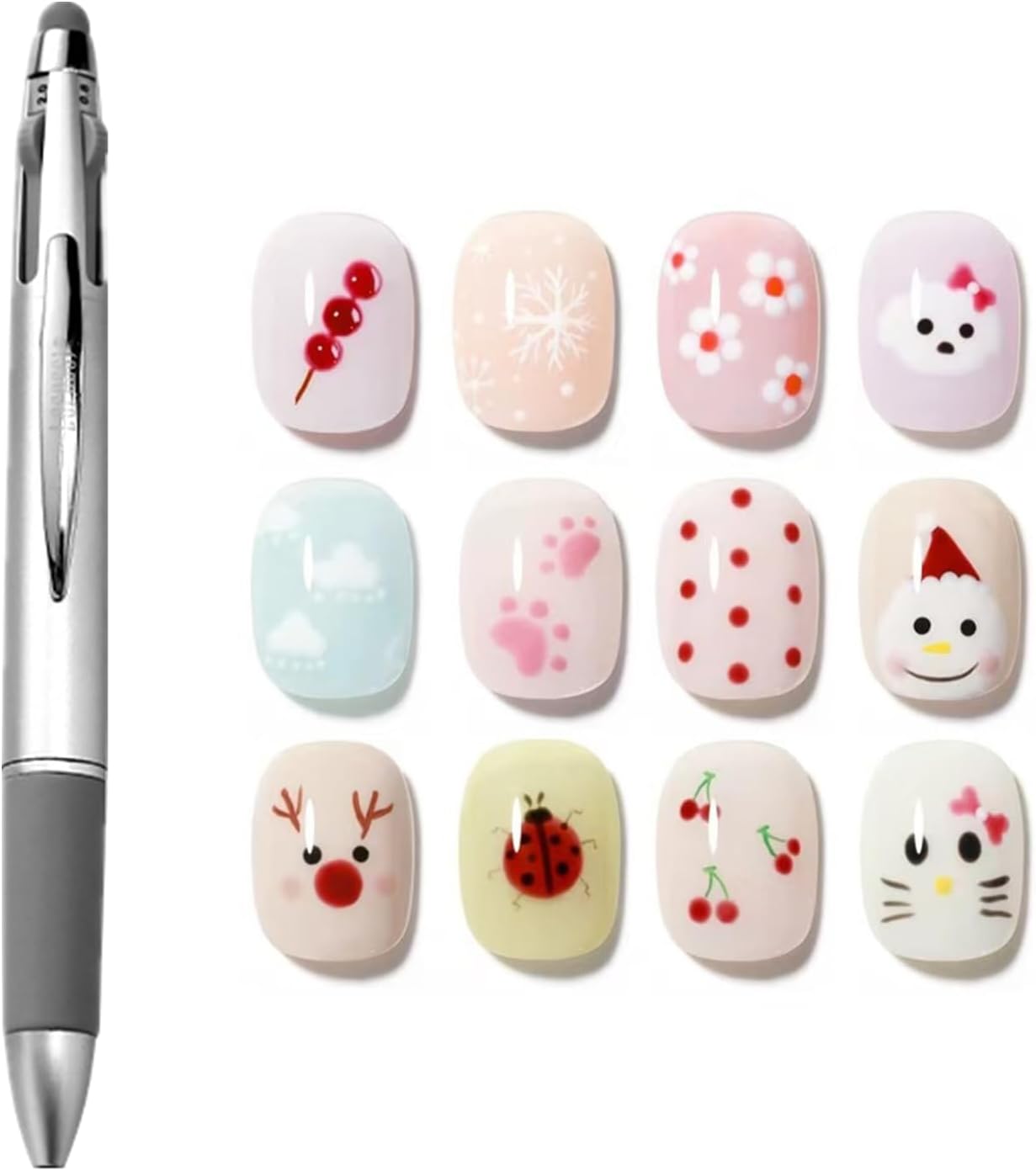 5 in 1 Nail Art Dotting Pen - Ballpoint Design Kit, Professional Tool for Beauty Salons, DIY Home Manicures, Party Nail Art, Daily Makeup, 1PC One Size