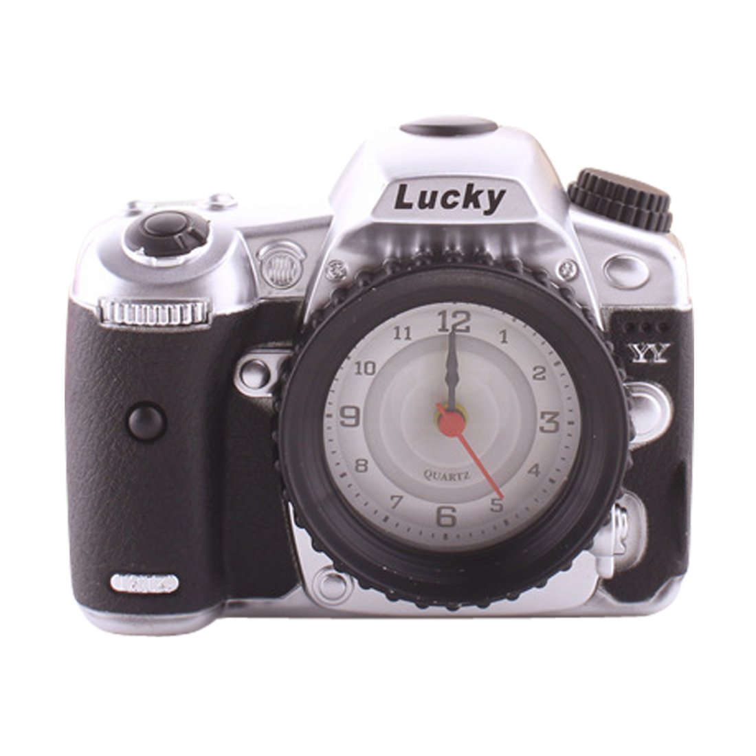 Penfly Retro Camera Alarm Clock Battery Operated for Home Desk Bedroom Decoration