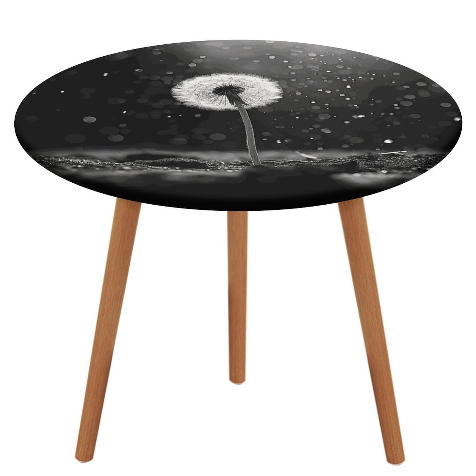 Nappe table imperméable extensible ronde à élastique motif pissenlit