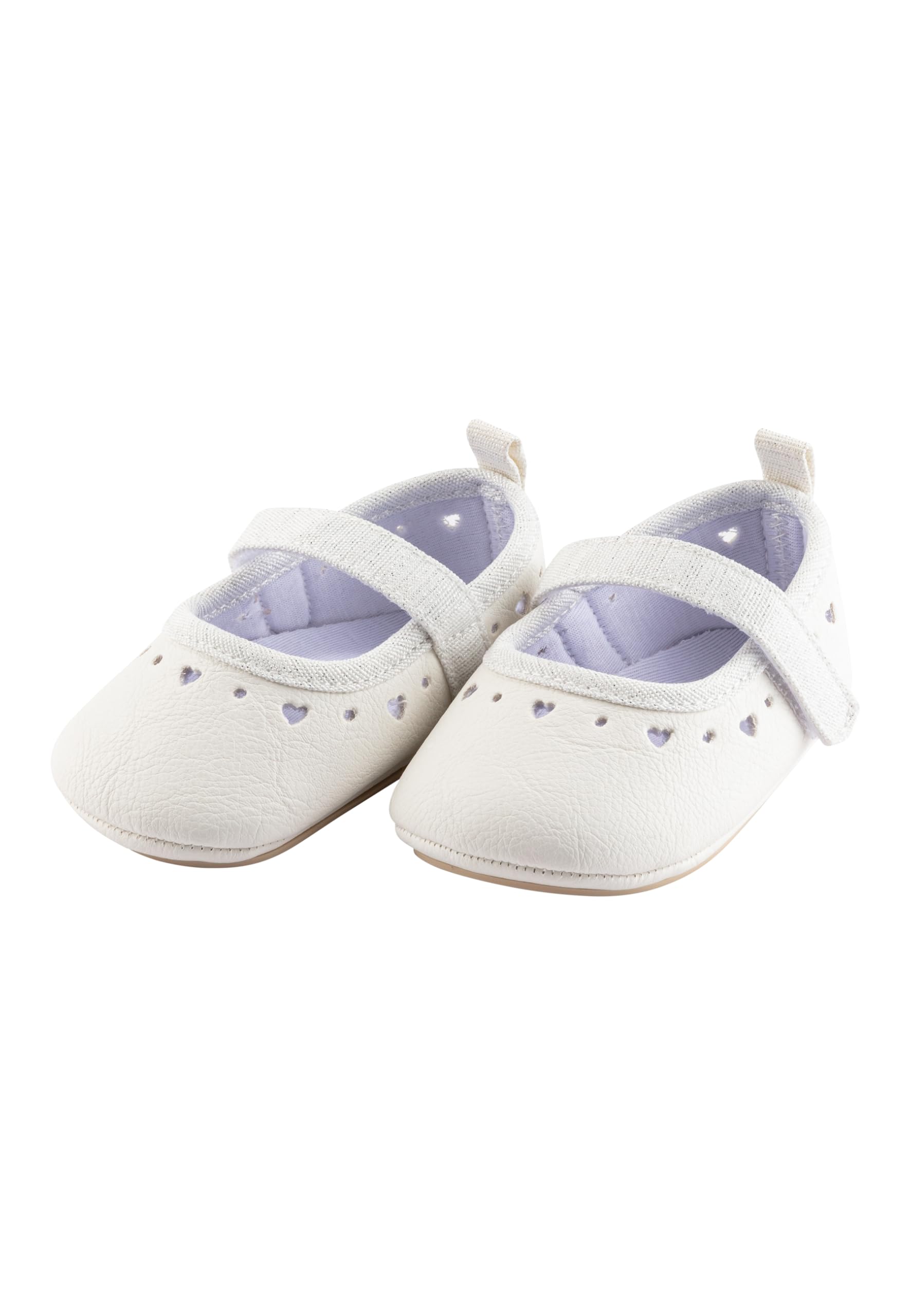 Sterntaler Baby Dolly Shoes, Baby Girls’ Ballet Flats, White (White 500), 2 (18 EU)
