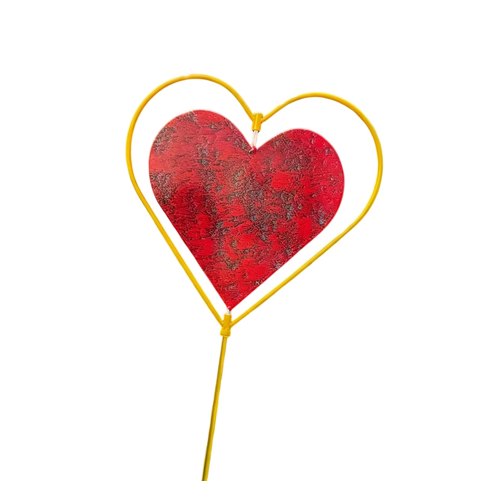 carotoe Garden Decor for Outside, Metal Heart Decorative Garden Stakes Yard Art Gardens Decorations for Outdoor Lawns Pathway Love Heart Stakes Decorative