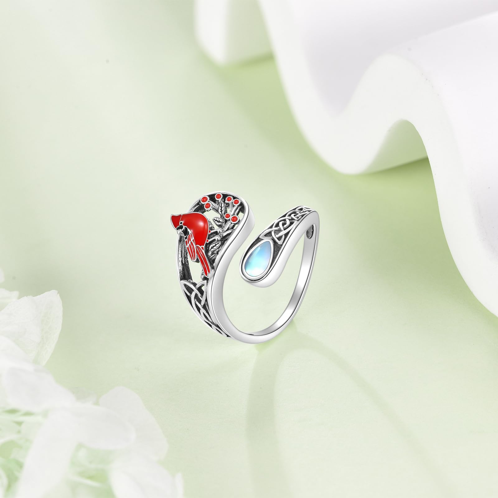 Vadmans Tier Löffel Ring Sterling Silber Verstellbar Ring Schmuck Geschenke