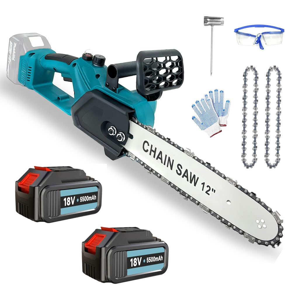Bürstenlose Kettensäge 18v Kompatibel mit Makita DUC307ZX2, 12 Zoll