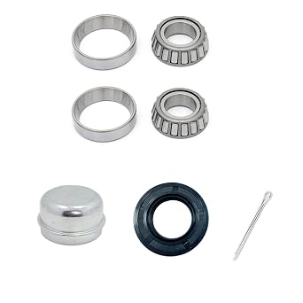 Trailer Wheel Hub Kit, 25mm Axles 30205 Bearings, TC 30x52x10mm Seal | 30205 Bearings, TC 30x52x10mm Seal, 52mm Dust Cover