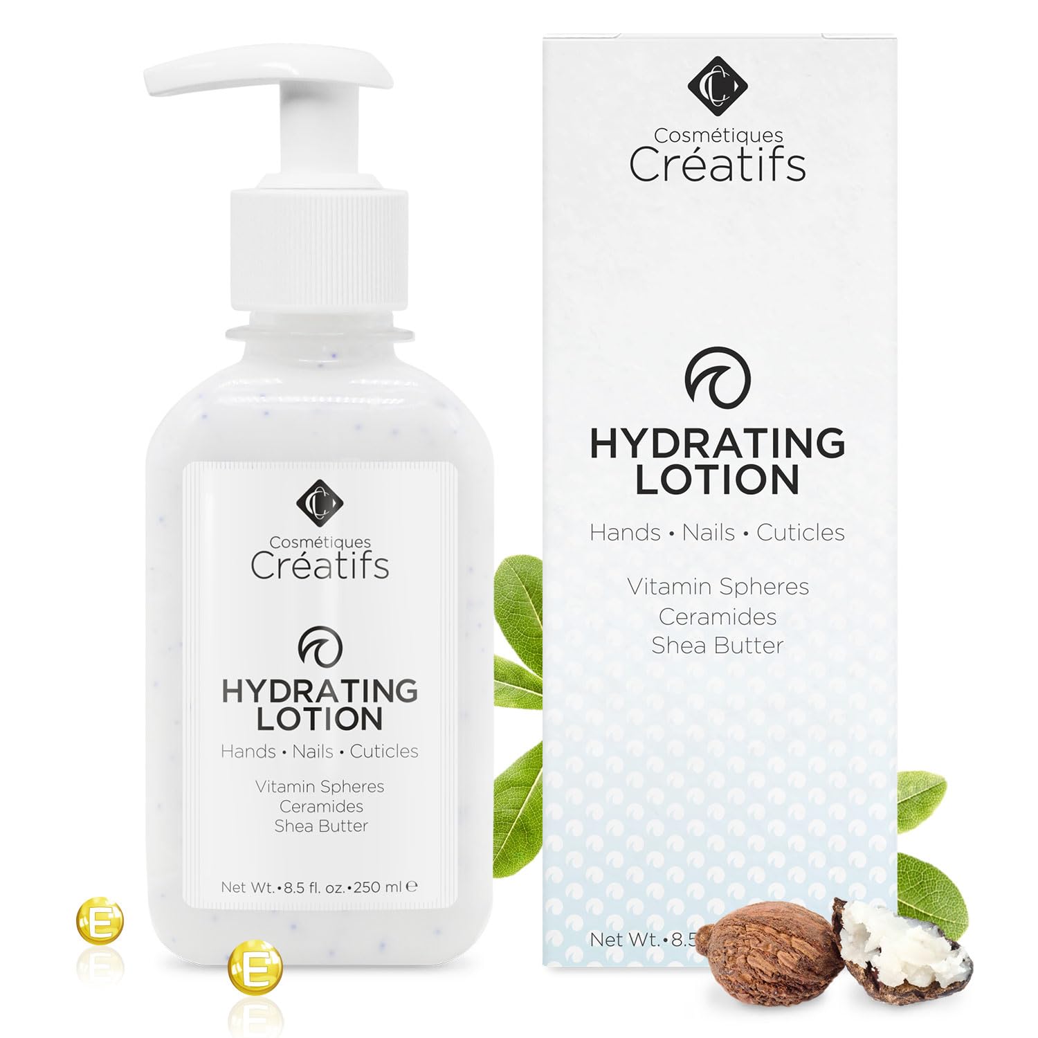 Hydrating Lotion for Dry Hands, Nails, and Cuticles, 8.5 fl. oz., Daily Moisturizing Skincare for Soft, Sensitive Skin with Shea Butter and Ceramides