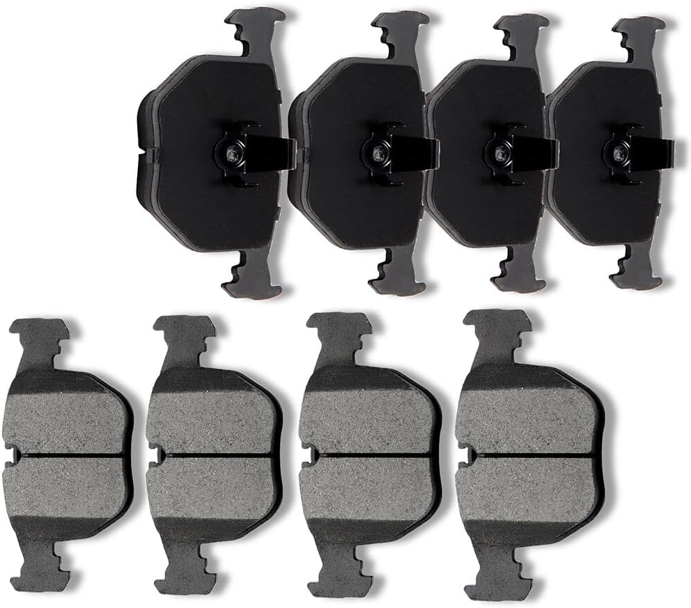 AUTOMUTO 8PCS Front & Rear Ceramic Disc Brake Pads Set D683 D681 For BMW 740i 1995-2001, M5 2000-2003, X5 2000-2006, Range Rover 2003-2005