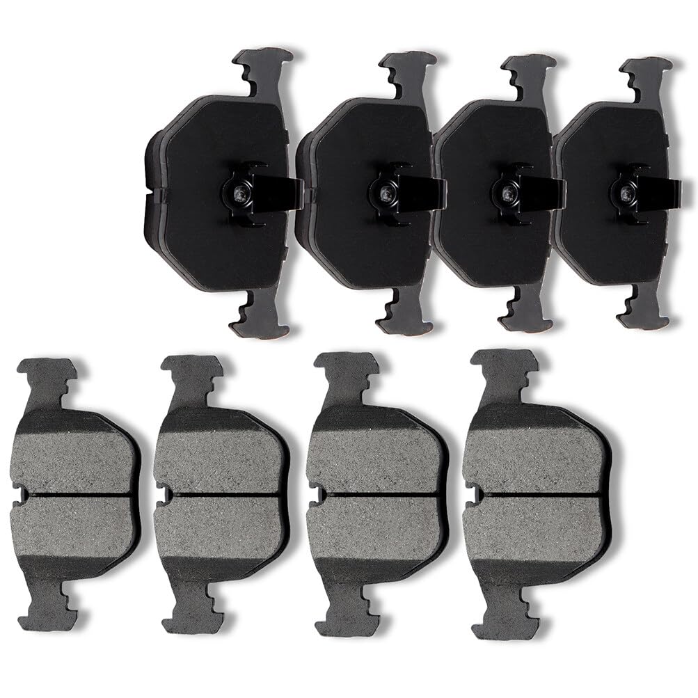 AUTOMUTO 8PCS Front &amp; Rear Ceramic Disc Brake Pads Set D683 D681