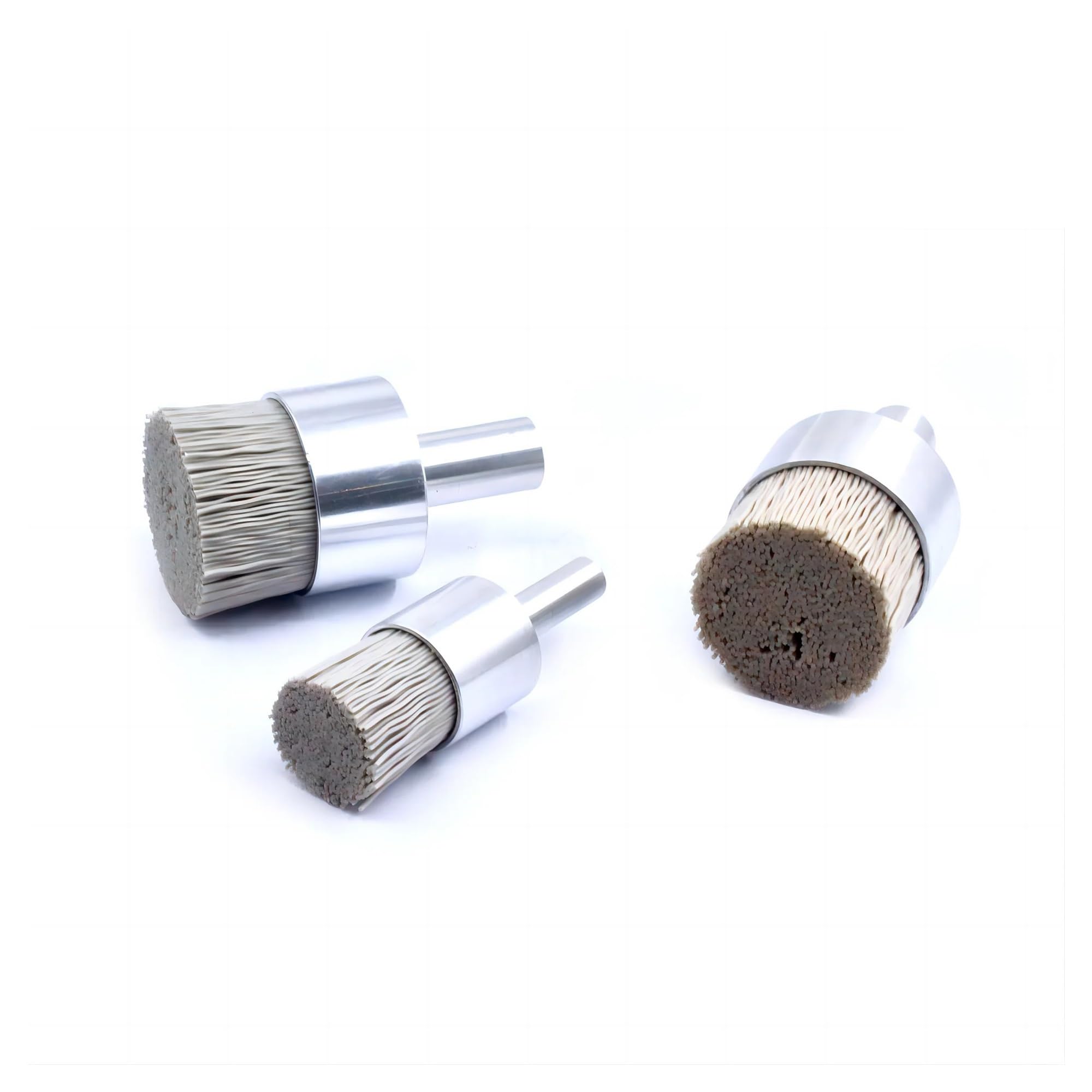 Spazzole metalliche a tazza, Ruota in filo di acciaio al carbonio abrasivoPenna a tazza in nylonSpazzole finaliGrit240-500 4-32mm for trapano CNC31pz(Grit320 Diameter32mm)